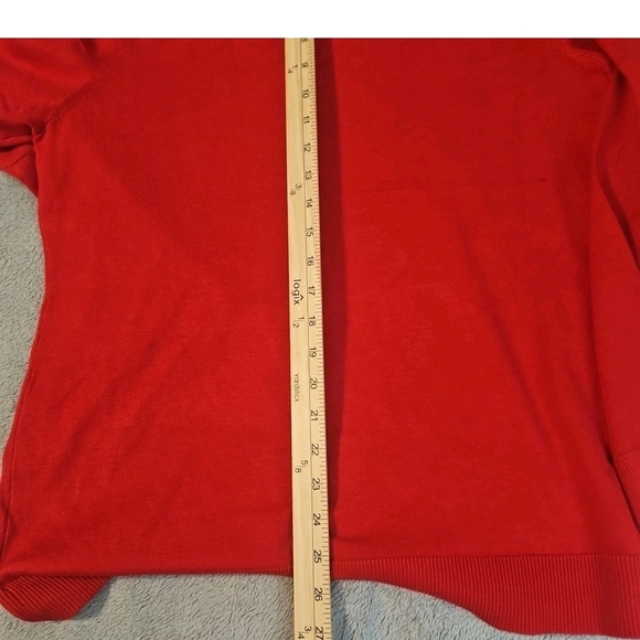 Calvin Klein Women L Red Gold Button NWT Retro Y2k Boho Cottage Holiday[1C] - Picture 5 of 10